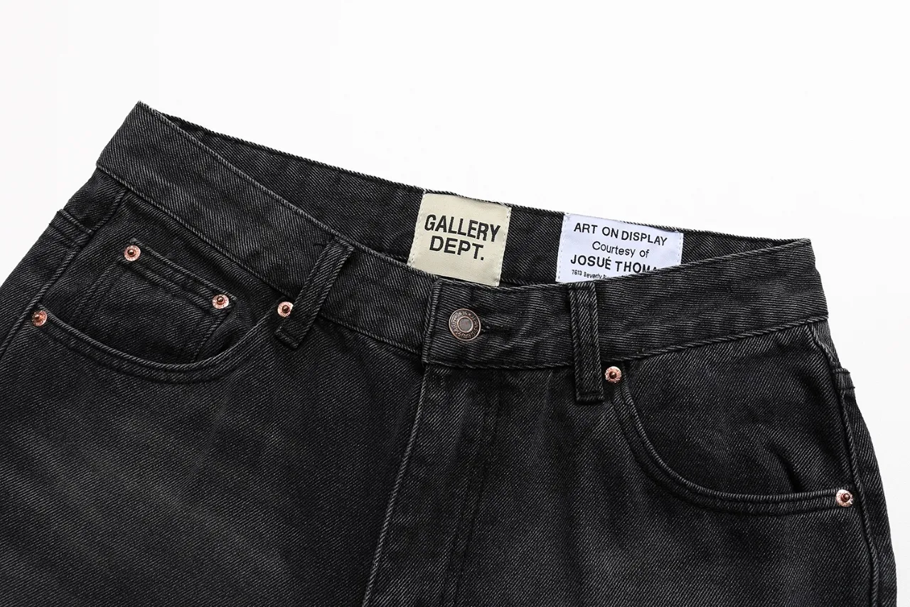 643#Gallery Dept new basic style washed small straight leg jeans American high street casual trousers washed black washed blue S～XL p220
